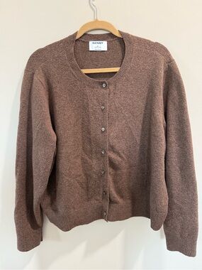 Old Navy Women's Chocolate Brown Button-Up Cardigan
